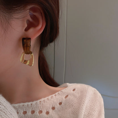 Korean Style Geometric Earrings