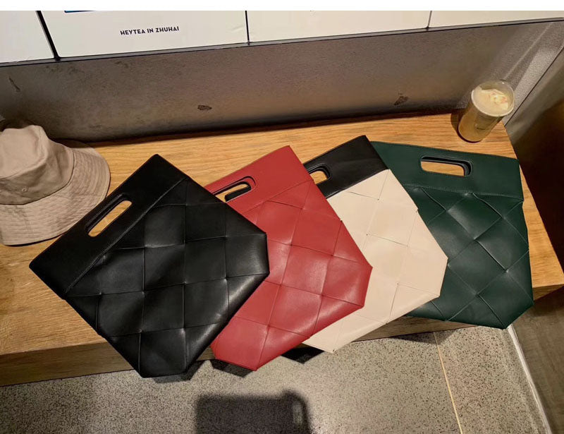 Embossed Woven Folding Clutch