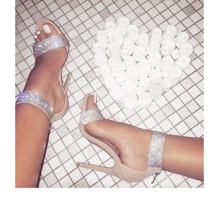 Rhinestone Fish Mouth Heels