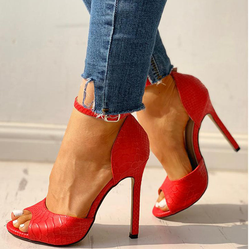 Fish Toe High Heels