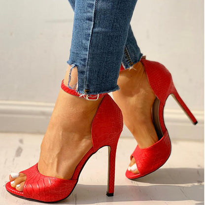 Fish Toe High Heels