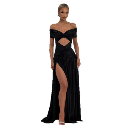 Backless Slim Fit Slit Dress