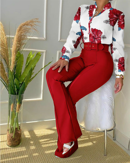 Printed Casual Women’s Suit Set