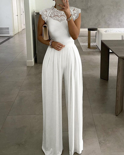 Lace Collar Jumpsuit