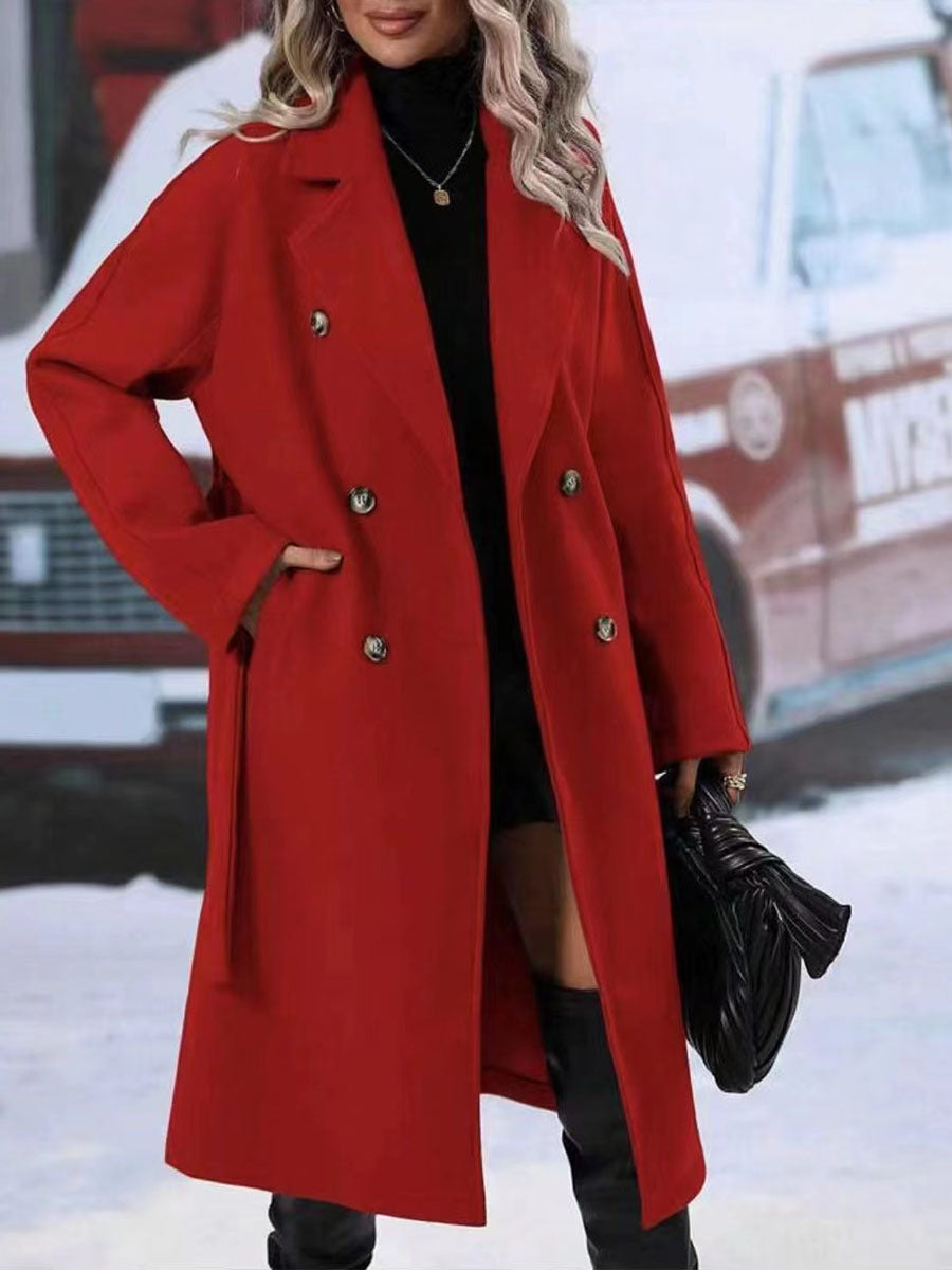 Double-Breasted Belted Trench Coat