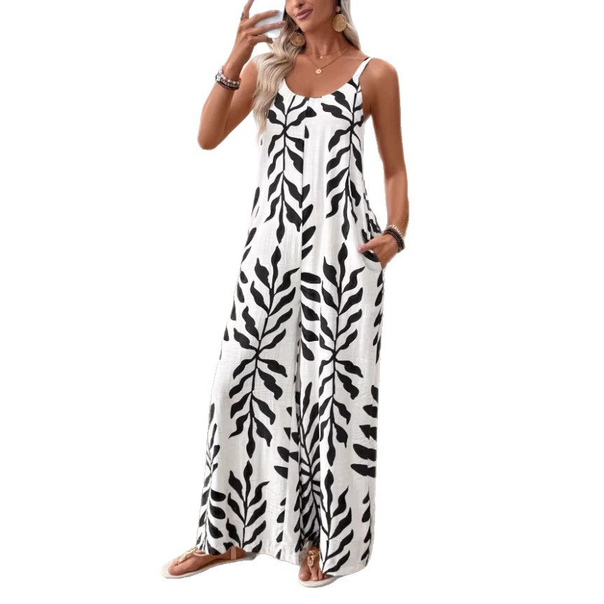 Womens Casual & Elegant V-Neck Jumpsuit