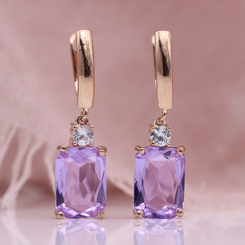 Natural Zirconium Earrings