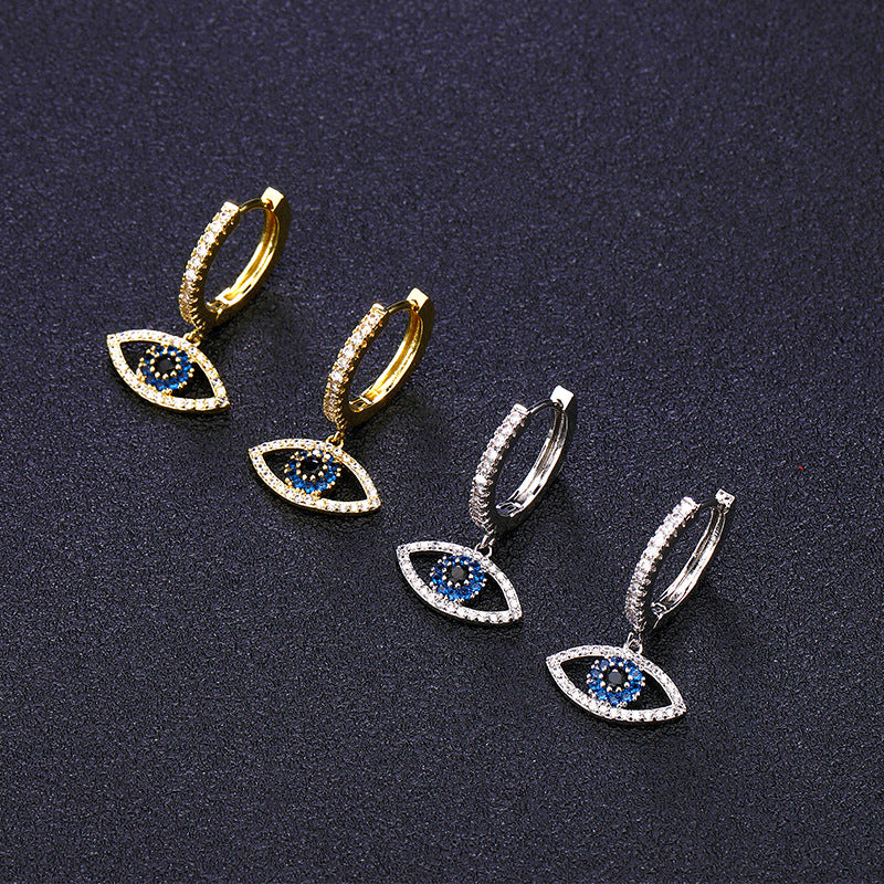 Blue Zircon Earrings