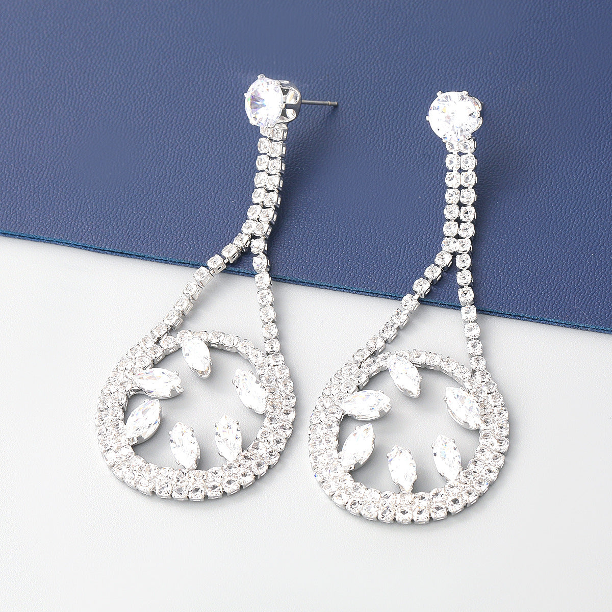 Geometric Rhinestone Earrings