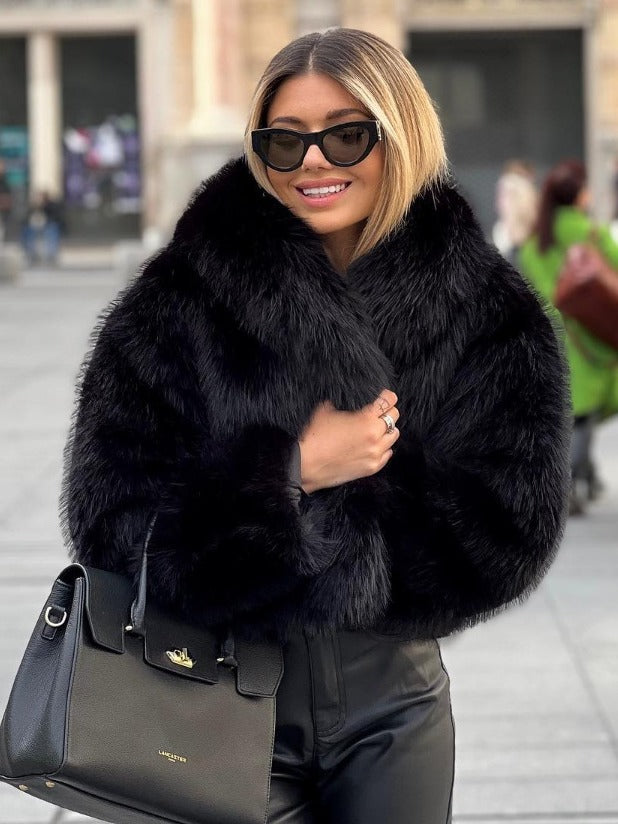 Warm Thicken Fluffy Lapel Jacket Outwear