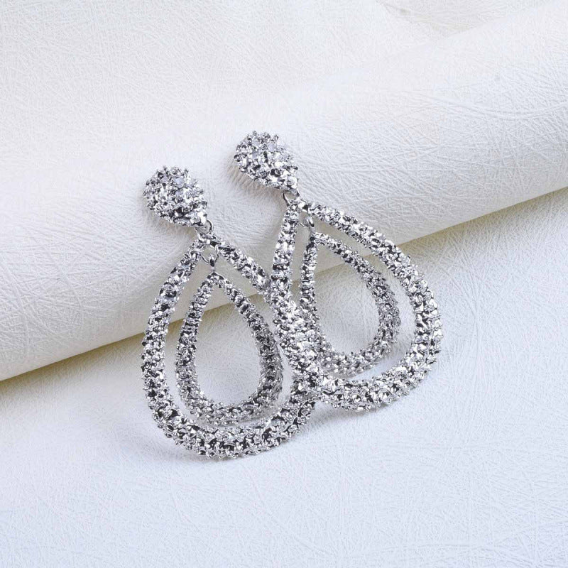 Fashionable Double-layer Teardrop Earrings
