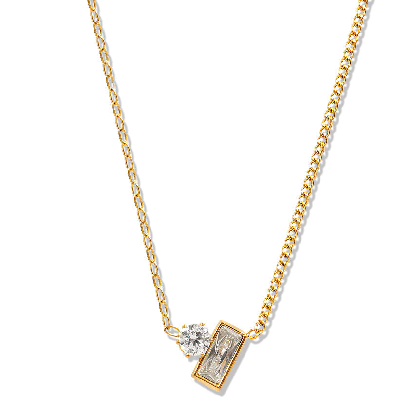 Olive Green Crystal Necklace For Women