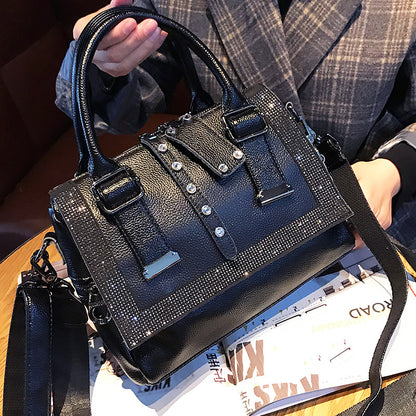 Cowhide Hot Rhinestone Handbags