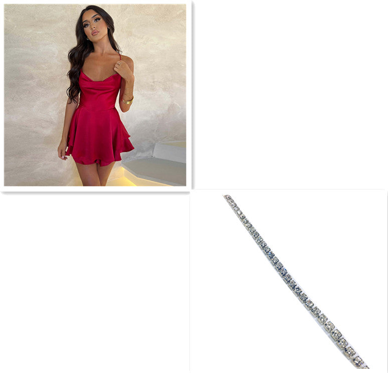 Sexy Suspender Skirt For Women Elegant Slim Strap