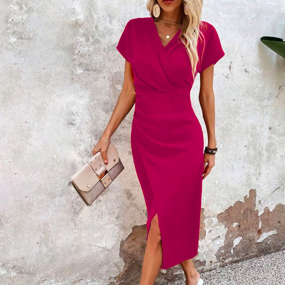 Slim-fit Short-sleeved Dress