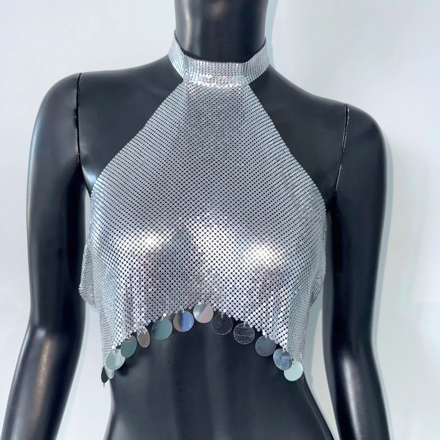 Sequin Halter Top