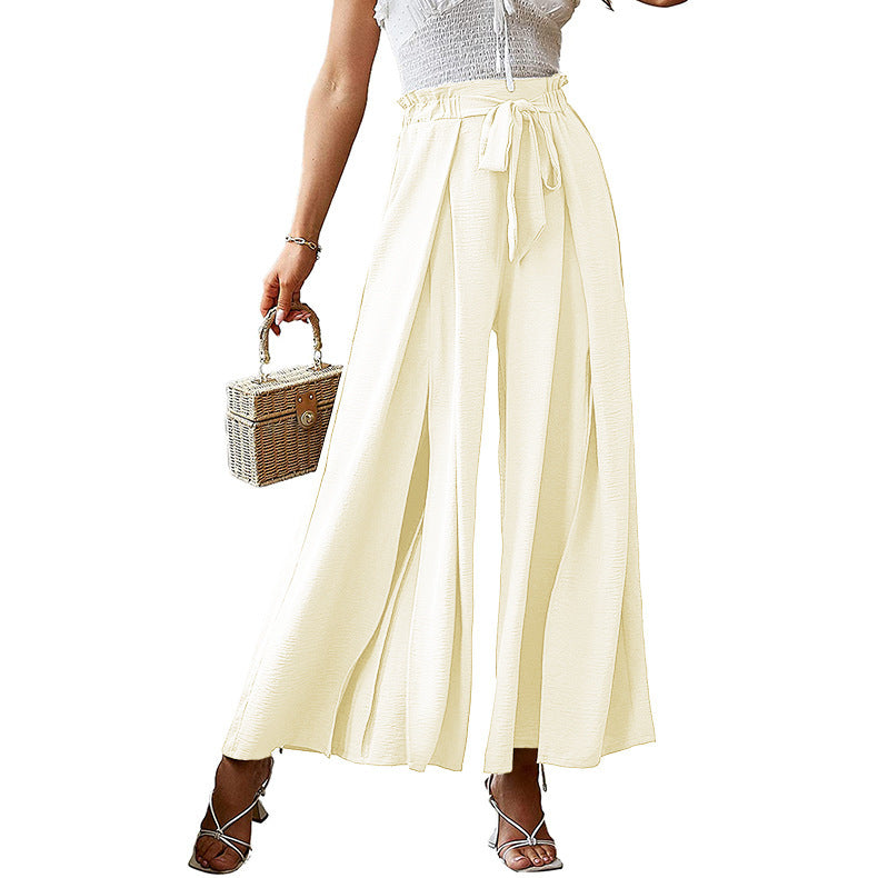 Loose High Waist Pleated Wide Leg Pants