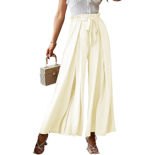 Loose High Waist Pleated Wide Leg Pants