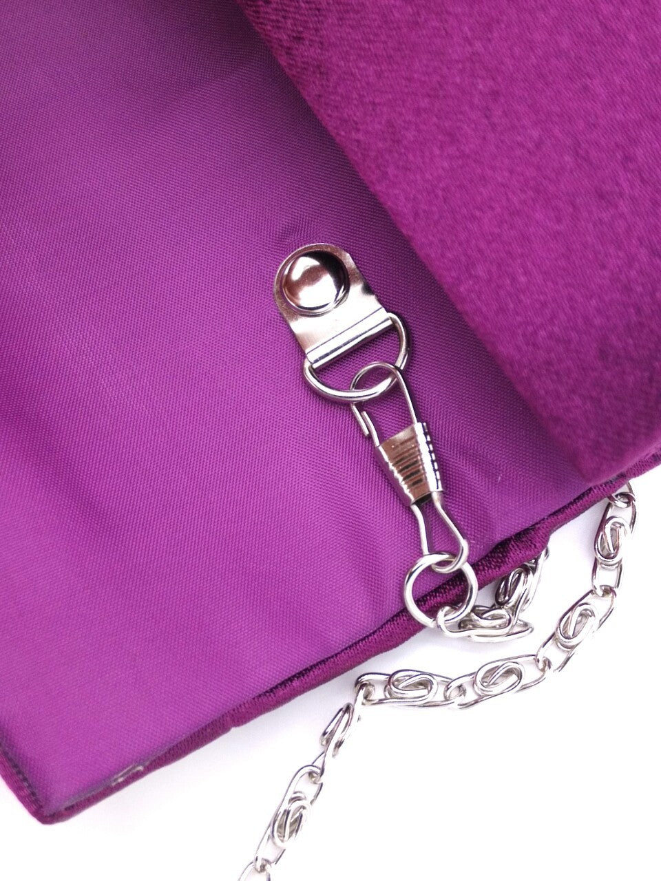 Rhinestone Pleated Clutch