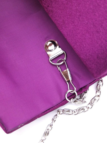 Rhinestone Pleated Clutch