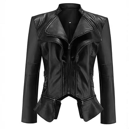 PU Leather Patchwork Jacket