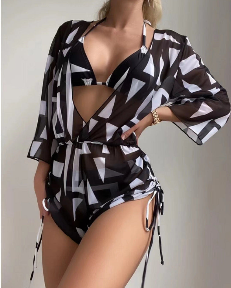 3-Piece V-Neck Swimsuit Set