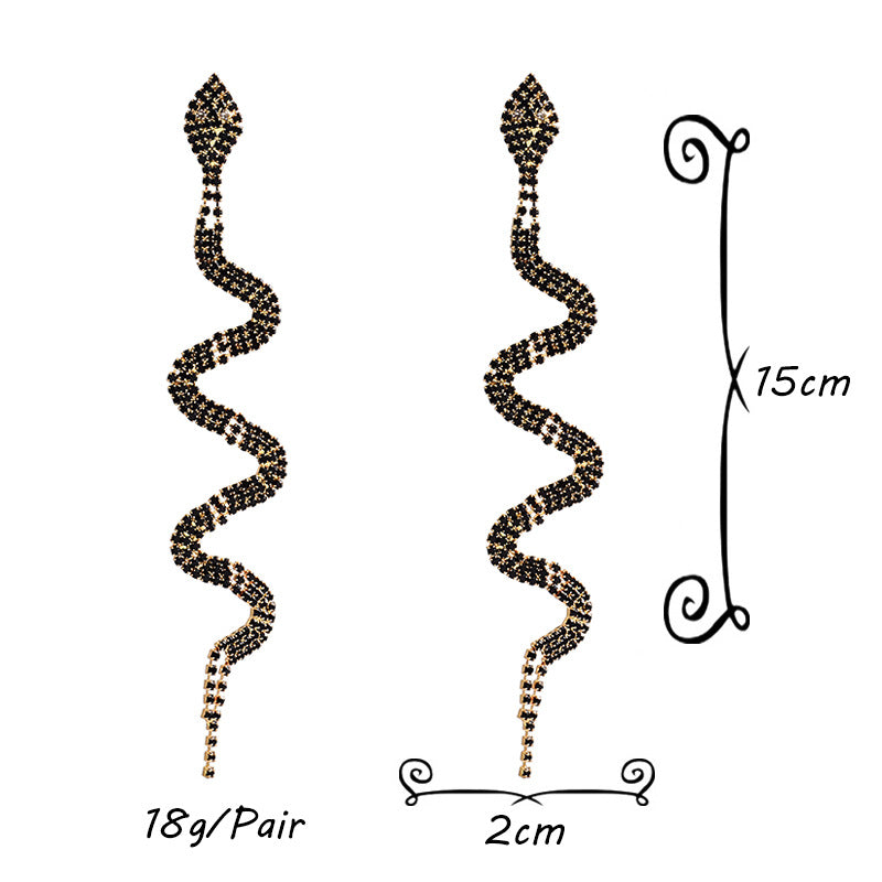 Fashion Snake-shaped Long Small Diamond