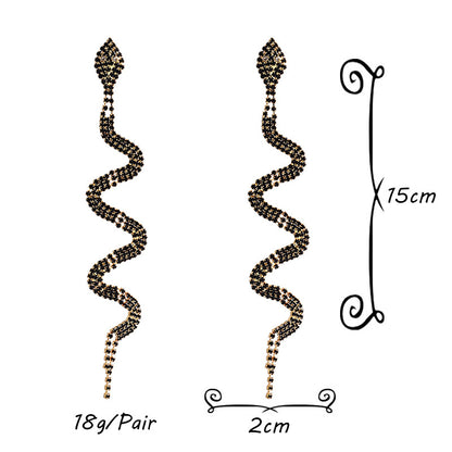 Fashion Snake-shaped Long Small Diamond