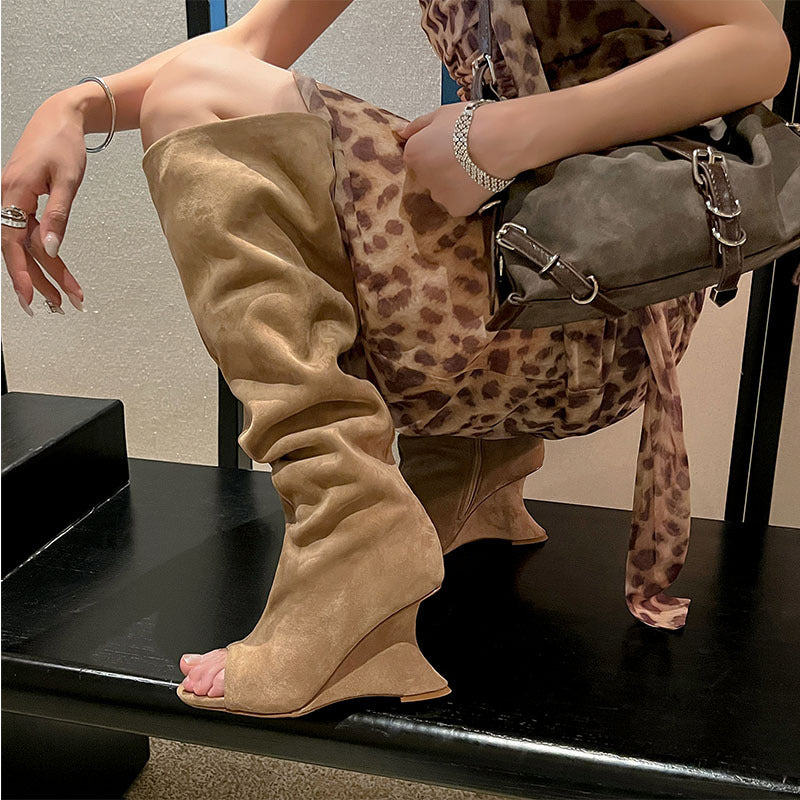 Zipper High Heel Boots