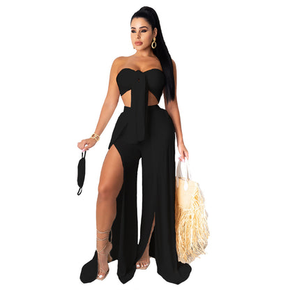Solid Color Skirt Set