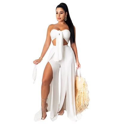 Solid Color Skirt Set