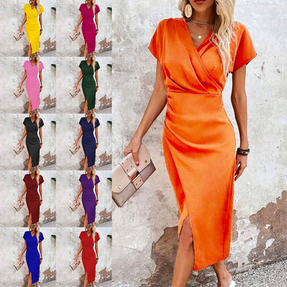 Slim-fit Short-sleeved Dress