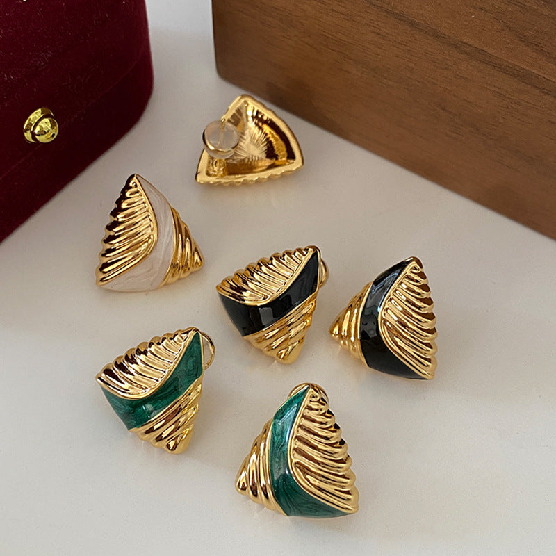 Geometric Triangle Earrings