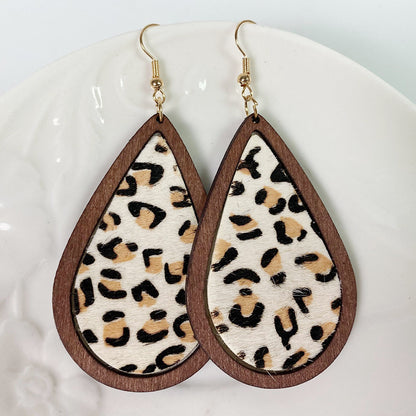 Leopard Print Cowhide Earrings