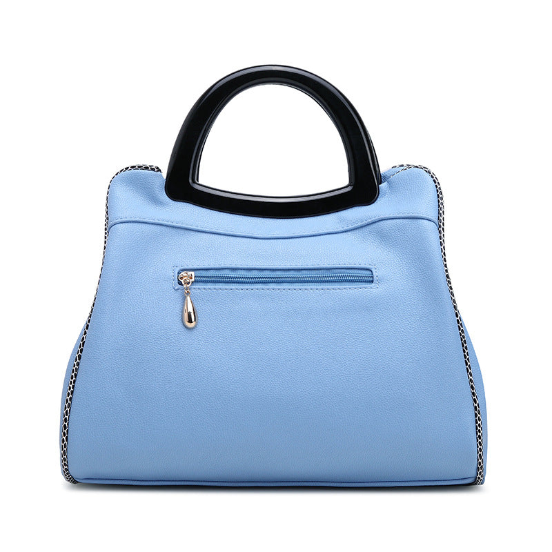Retro Embossed Leather Tote Bag