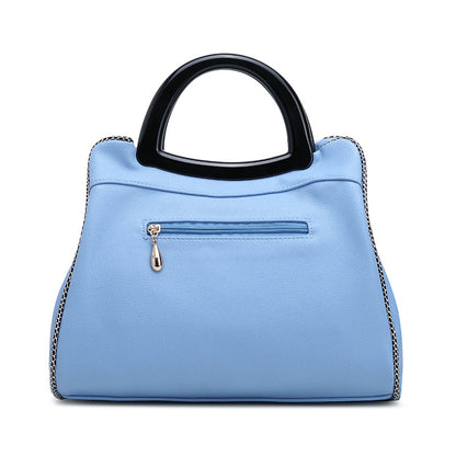 Retro Embossed Leather Tote Bag