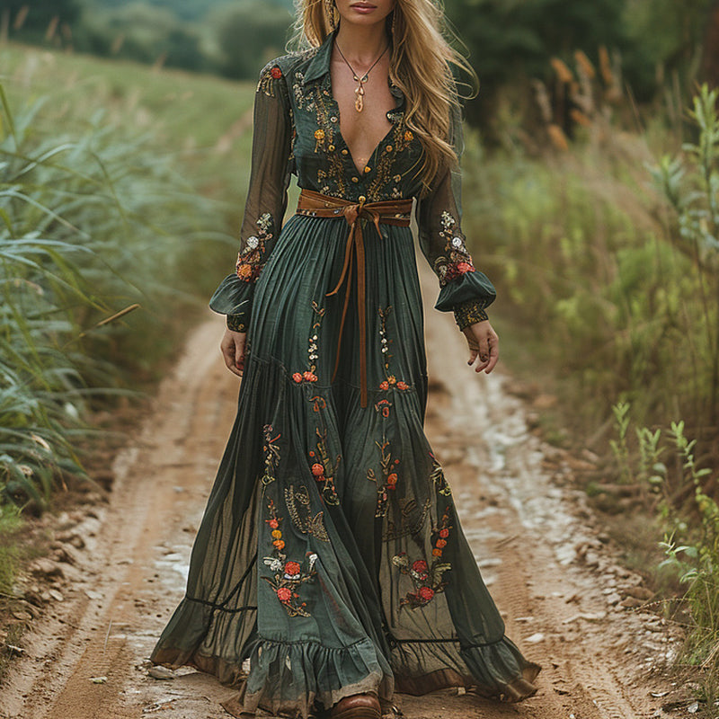 Floral Button-Up Dress