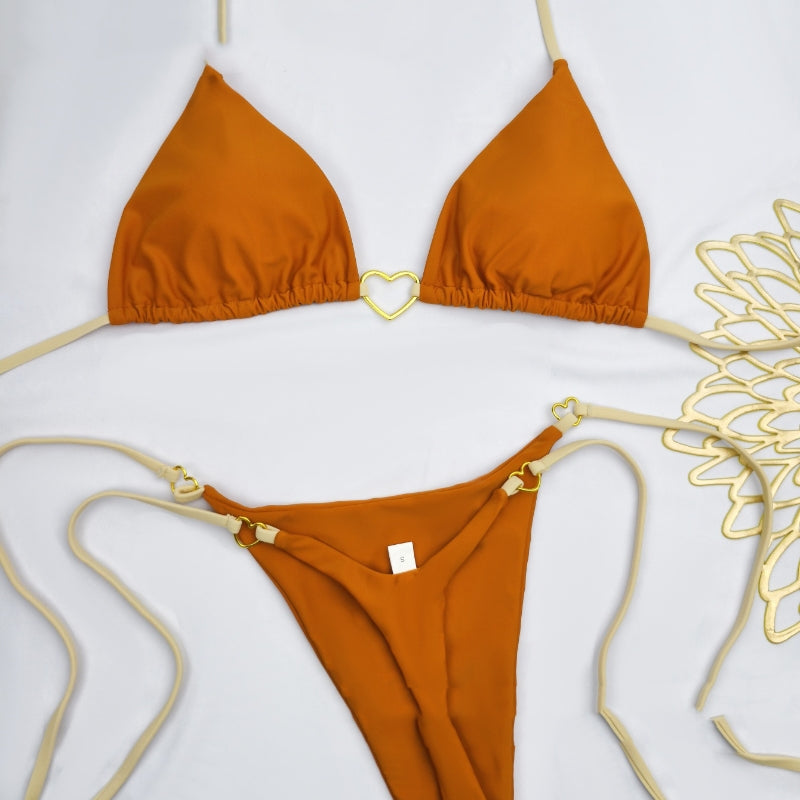 Lace-Up Bikini Swimsuit