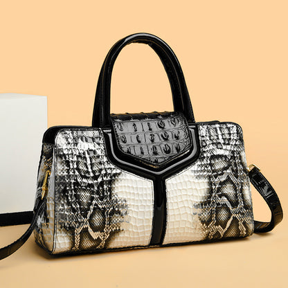 Vintage Snake Pattern Handbag
