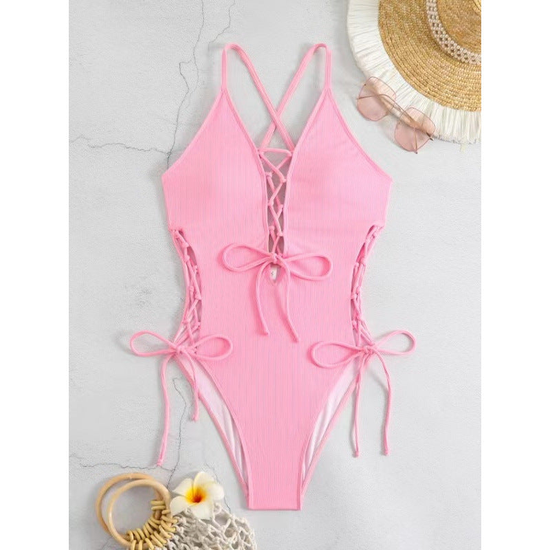 Sexy Backless Siamese Bikini Swimsuit