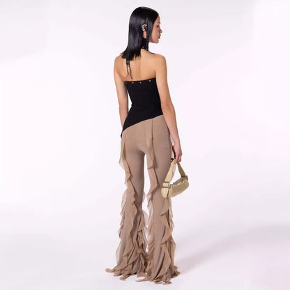 Slim Fit Micro Flared Pants