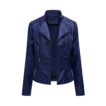 Women's Short Jackets Slim Thin Leather