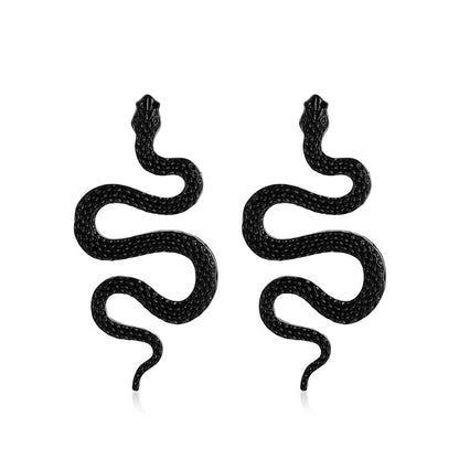 Exaggerated Three-dimensional Snake Earrings