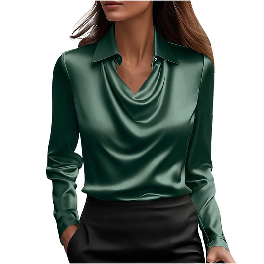 Satin Swing Collar Shirt