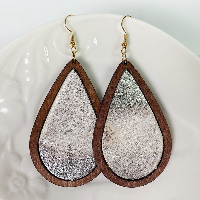 Leopard Print Cowhide Earrings