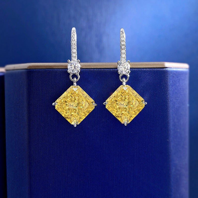 White Diamond Style Earrings
