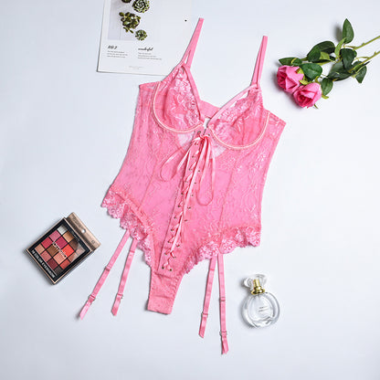 Lace Cutout Shaping Bodysuit