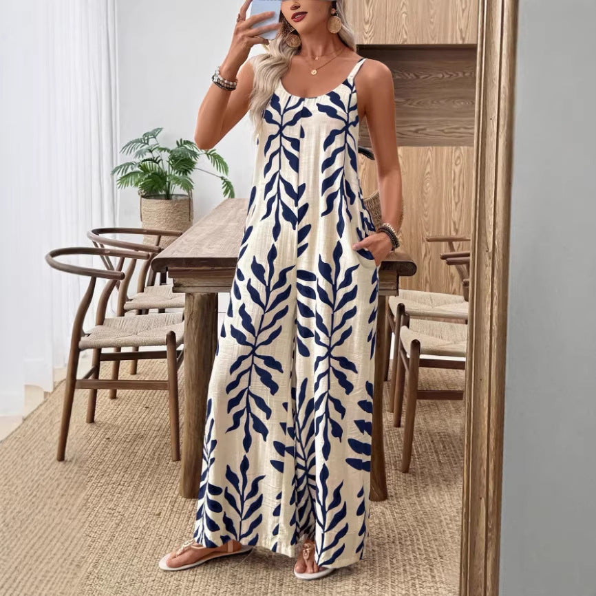 Womens Casual & Elegant V-Neck Jumpsuit