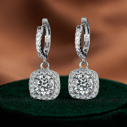 Luxury Square Moissanite Earrings