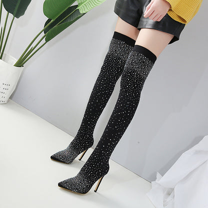 High-Heeled Knee Boots